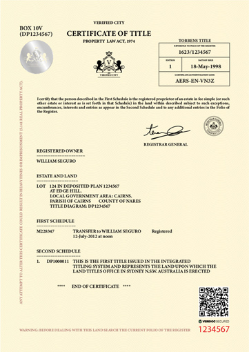 Land Certificate